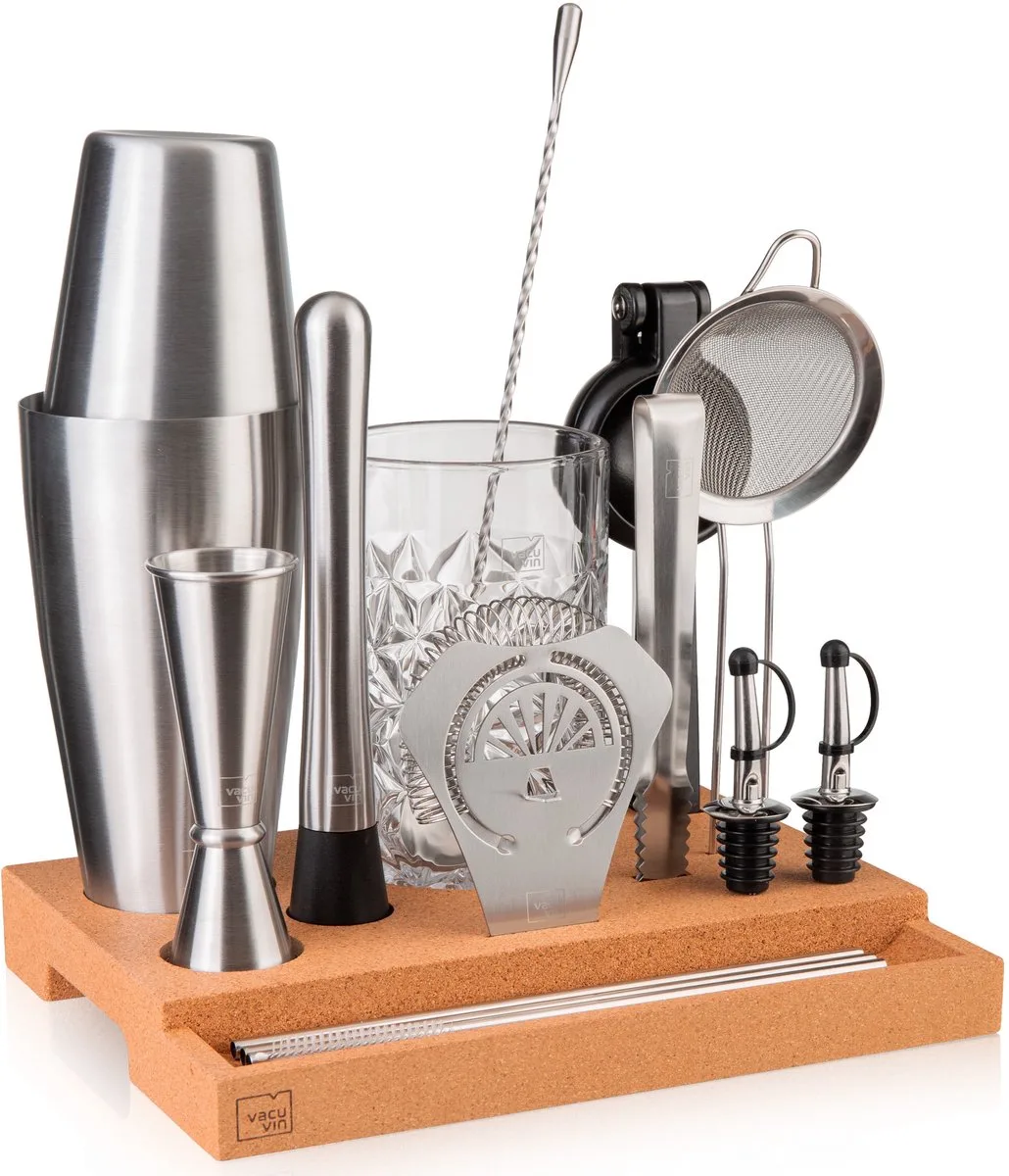 BAR IN A BOX COCKTAILSET 16PCS - 1 SET von Vacu Vin in Silber – Produktfoto