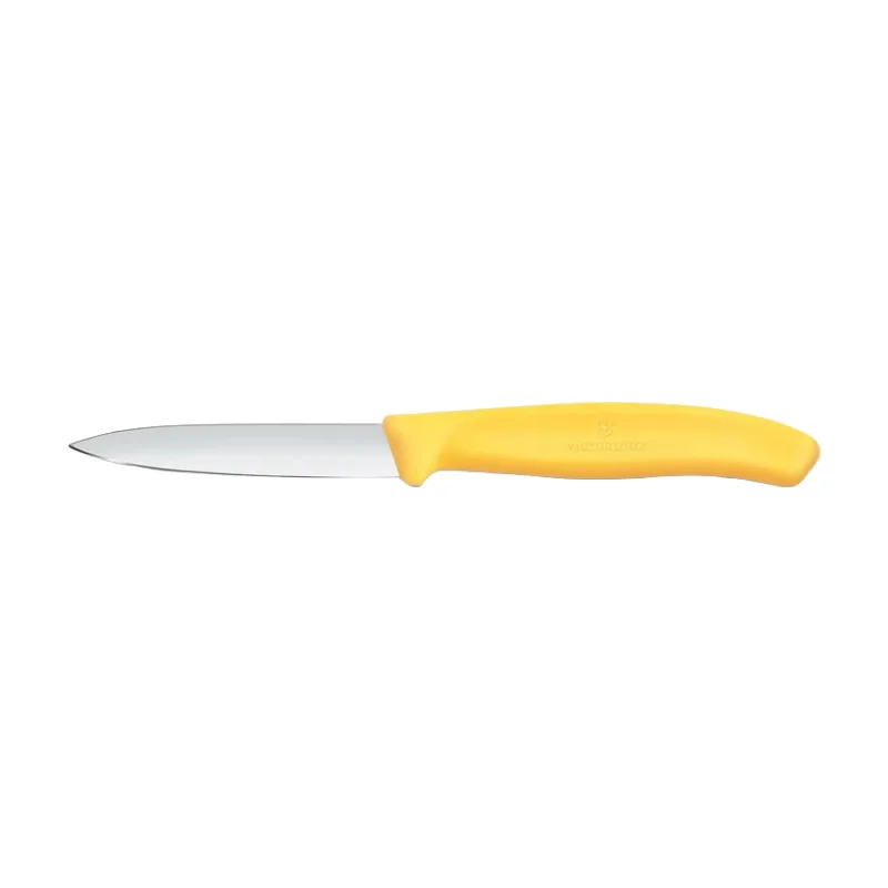 Classic Schweizer Gemüsemesser 8 cm Gerade Klinge Spitz Gelber Griff by Victorinox – product photo