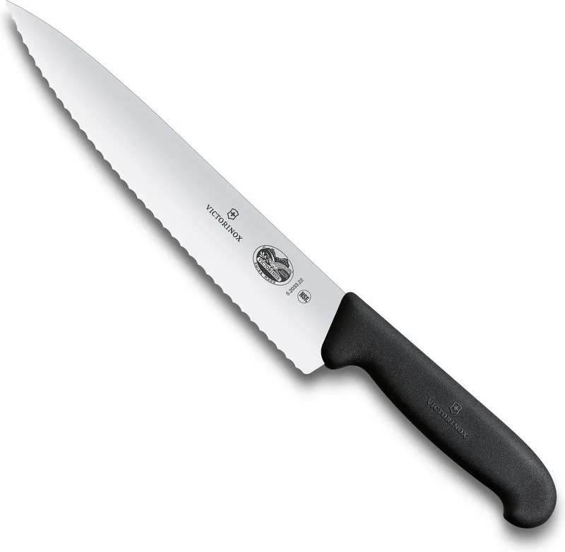 Koksmes fibrox 22cm gekarteld de Victorinox en Noir – photo produit
