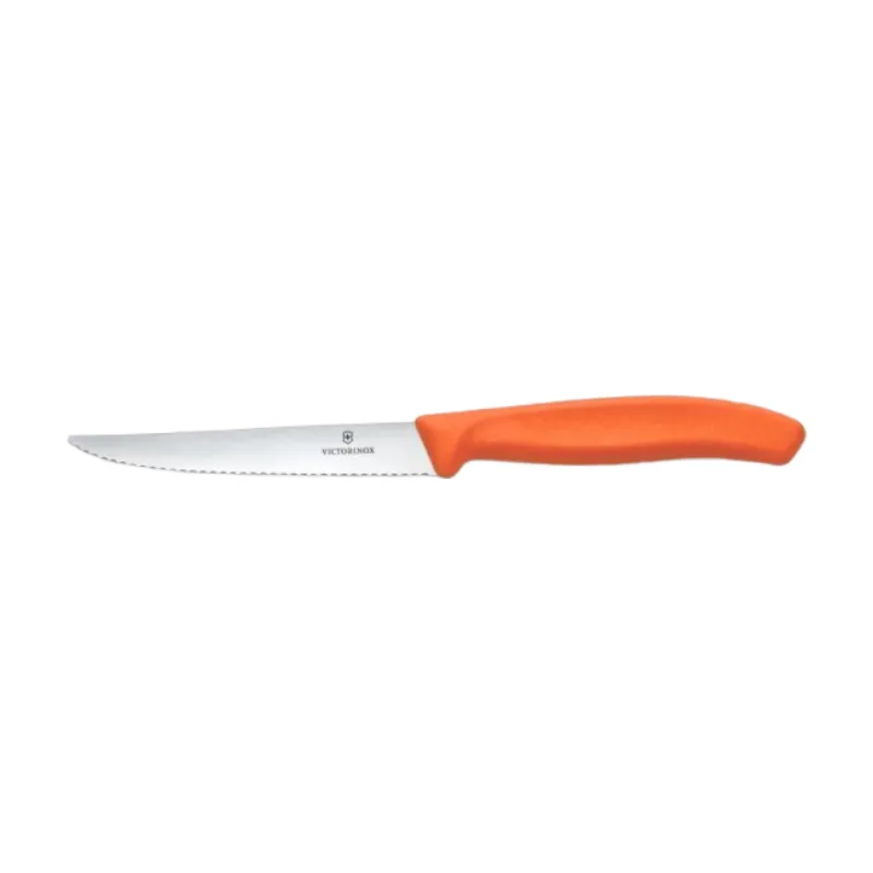 Swiss Classic 11 cm Wellenschliff Orange Pizza- und Steakmesser von Victorinox – Produktfoto