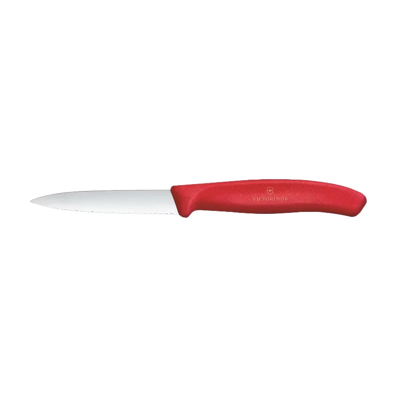 Swiss Classic Gemüsemesser 8 cm Wellenschliff — Einzelstück — Küchengebrauch — Rot by Victorinox – product photo