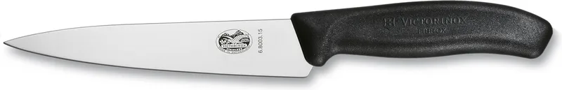 Swiss Classic koksmes - 15cm - RVS/fibrox - blister van Victorinox in Zwart – productfoto