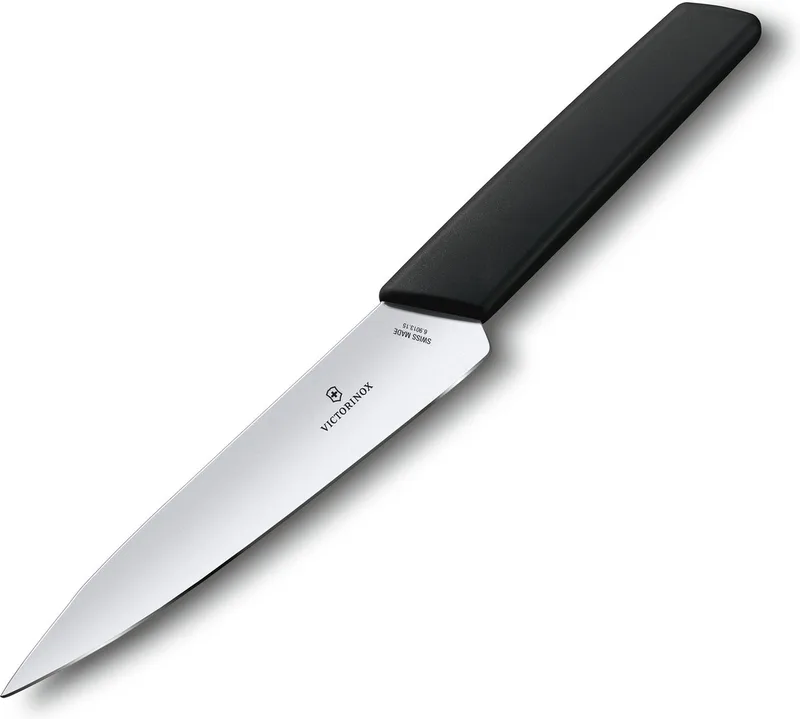 Swiss Modern Koksmes - 15cm - RVS/PP Kunststof de Victorinox en Noir – photo produit