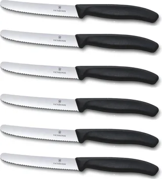 Tafelmes 6 stuks krom heft de Victorinox en Noir – photo produit 1 sur 2