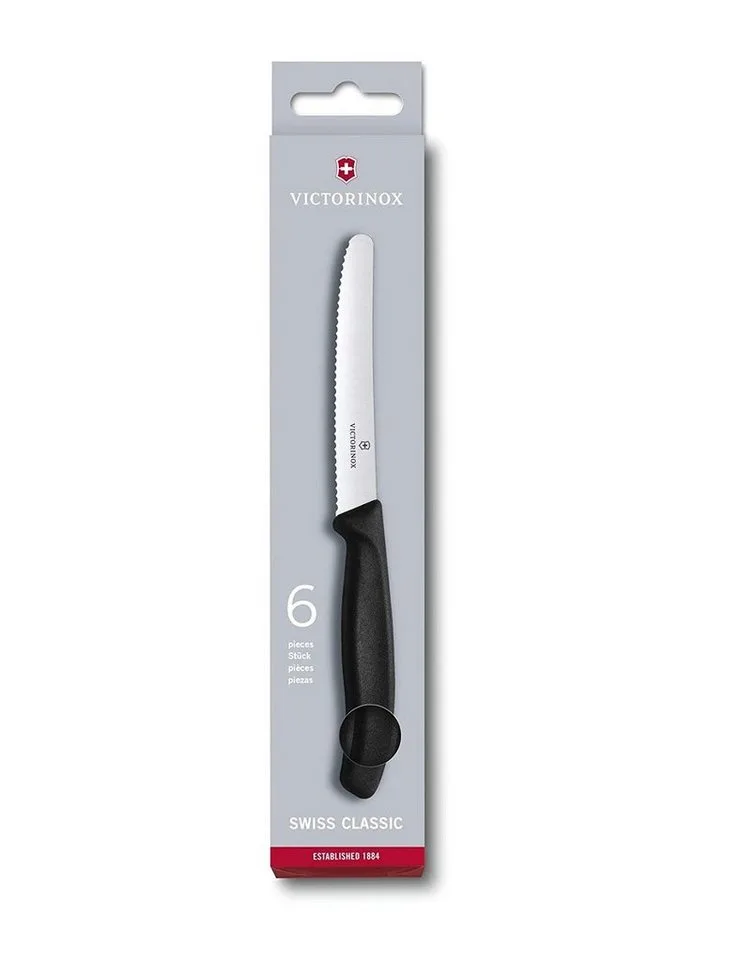 Tafelmes 6 stuks krom heft de Victorinox en Noir – photo produit 2 sur 2