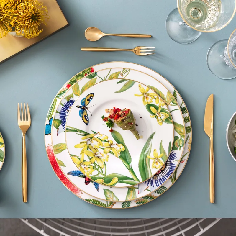 Amazonia Anmut - Diep bord 24cm de Villeroy & Boch en Vert, Blanc, Jaune – photo produit