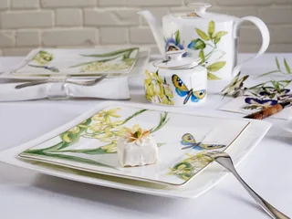 Amazonia - Ontbijtbord 23x23cm von Villeroy & Boch in Grün, Weiß, Gelb – Produktfoto 2 von 3