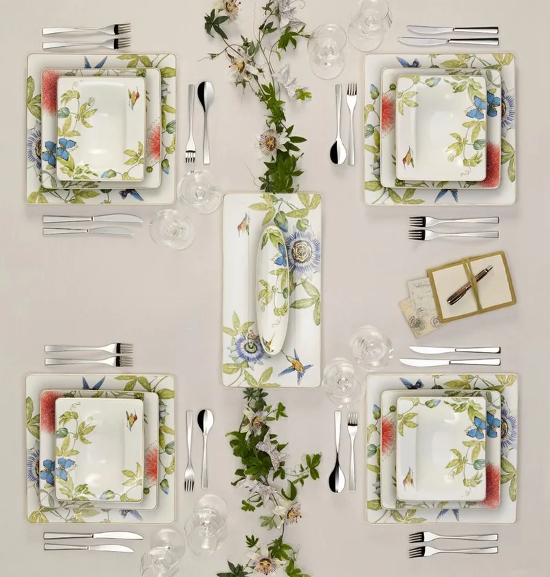 Amazonia - Ontbijtbord 23x23cm von Villeroy & Boch in Grün, Weiß, Gelb – Produktfoto 3 von 3