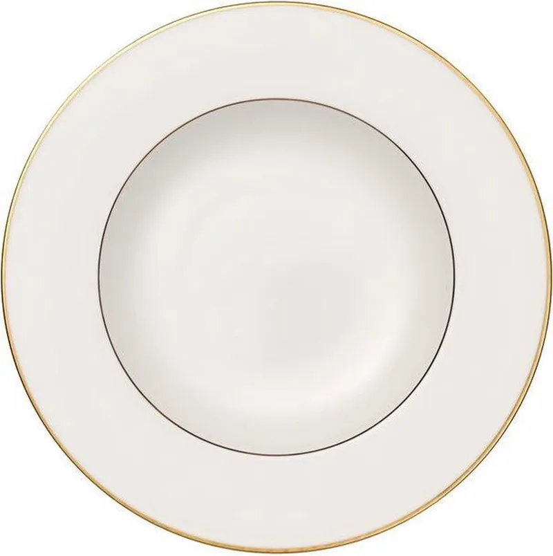 Anmut Gold - Diep bord 24cm by Villeroy & Boch in White, Gold – product photo