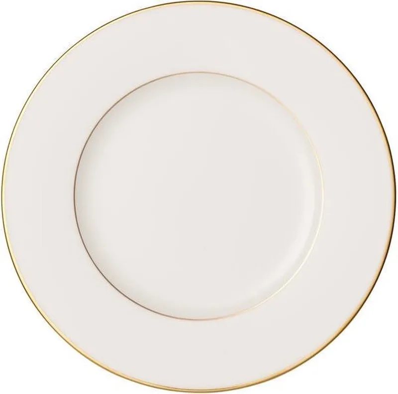 Anmut Gold - Ontbijtbord 22cm by Villeroy & Boch in White, Gold – product photo