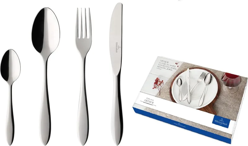 Arthur Bestekcassette - 24 delig - 44 x 28 x 5 cm by Villeroy & Boch in Silver – product photo