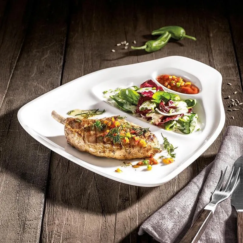 BBQ Passion Steakbord L 30 x 29 cm ( Set van 2 ) by Villeroy & Boch in White – product photo