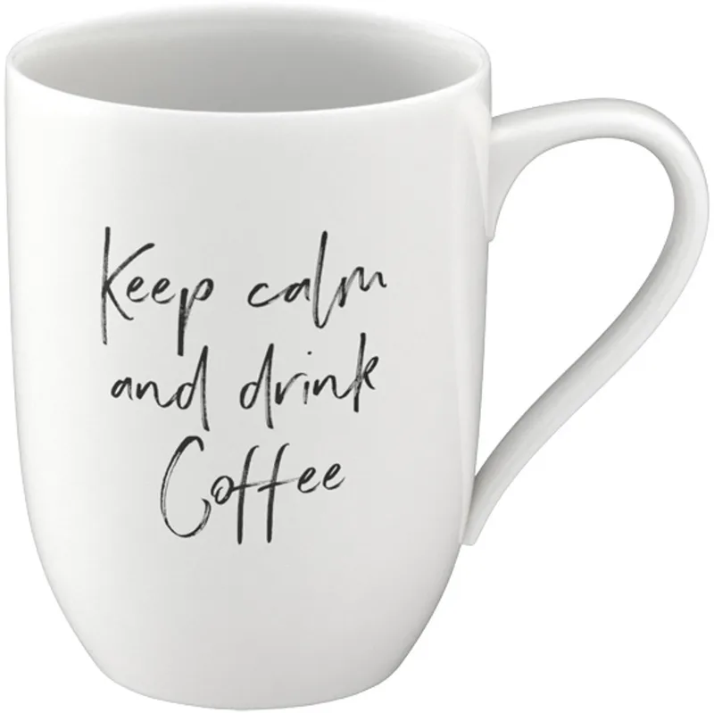 Becher 'Keep calm and drink Coffee' Statement 290 ml by Villeroy & Boch in Wit-gekleurd – product photo