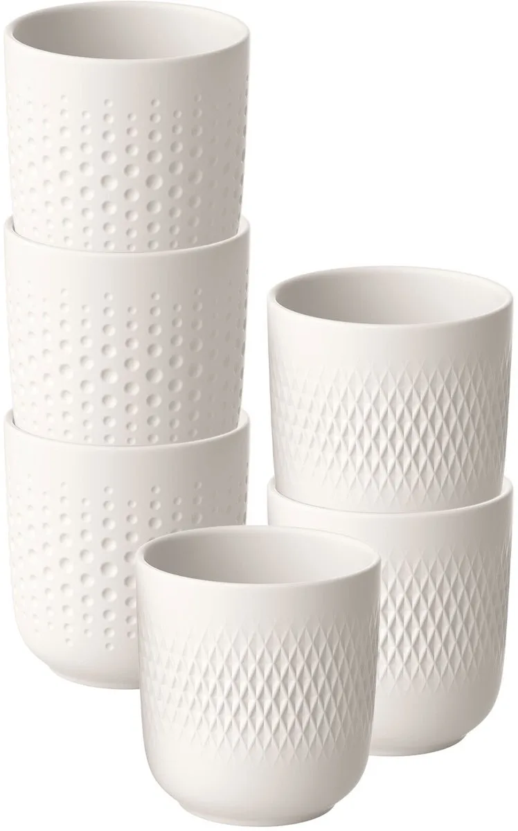 Becher Manufacture Collier 290 ml Set van 6 von Villeroy & Boch in Wit-gekleurd – Produktfoto