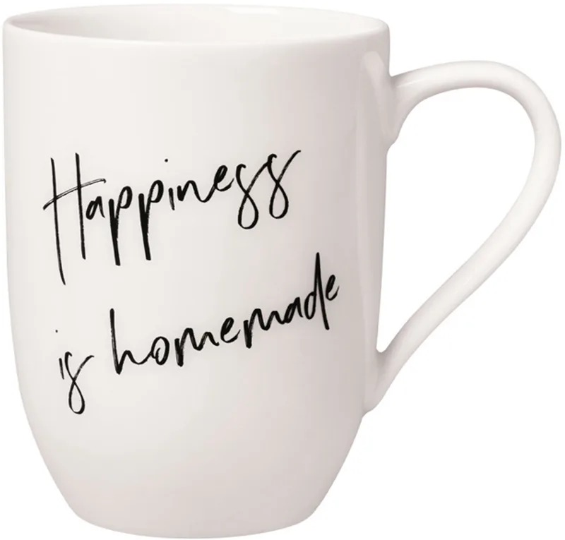 Becher mit Henkel 'Happiness is Homemade' Statement 290 ml by Villeroy & Boch in Wit-gekleurd – product photo