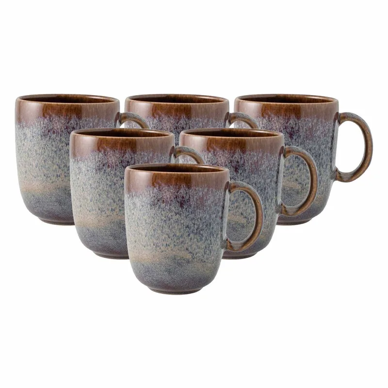 Becher mit Henkel Lave 400 ml Set van 6 de Villeroy & Boch en Beige – photo produit