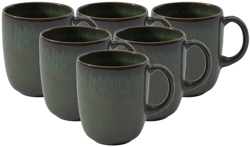 Becher mit Henkel Lave 400 ml Set van 6 de Villeroy & Boch en Vert – photo produit