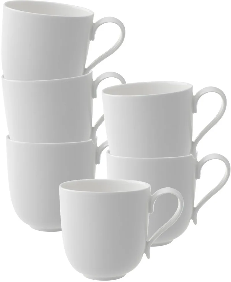 Becher mit Henkel New Cottage Basic 260 ml Set van 6 by Villeroy & Boch in Wit-gekleurd – product photo
