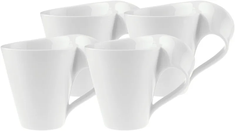 Becher mit Henkel NewWave 300 ml Set van 4 by Villeroy & Boch in Wit-gekleurd – product photo
