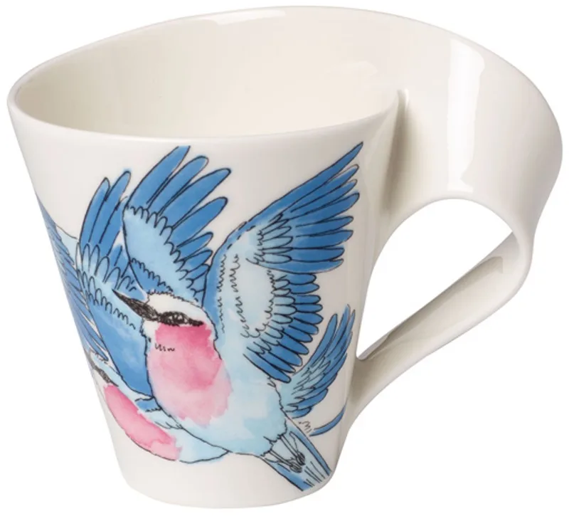 Becher mit Henkel NewWave Caffè 300 ml by Villeroy & Boch in Wit-blauw – product photo