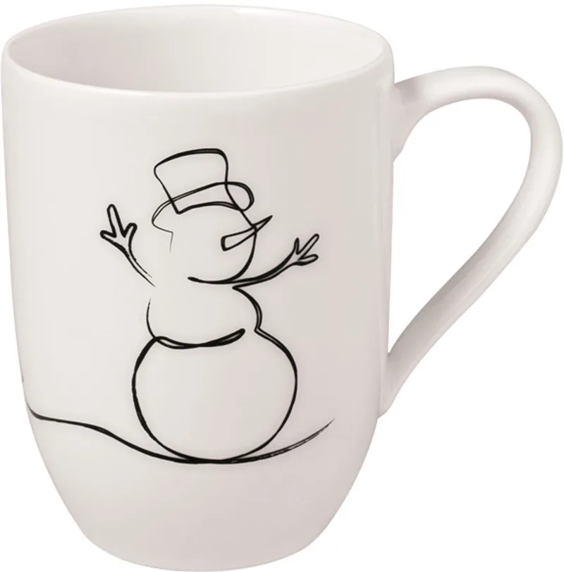 Becher mit Henkel 'XMAS' Statement Lines 290 ml de Villeroy & Boch en Wit-gekleurd – photo produit