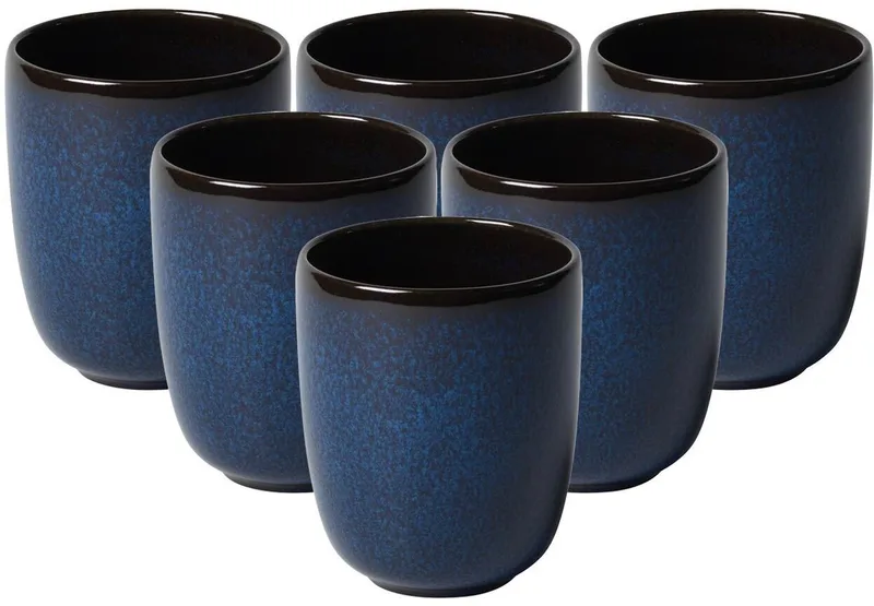 Becher ohne Henkel Lave 400 ml Set van 6 von Villeroy & Boch in Blau – Produktfoto