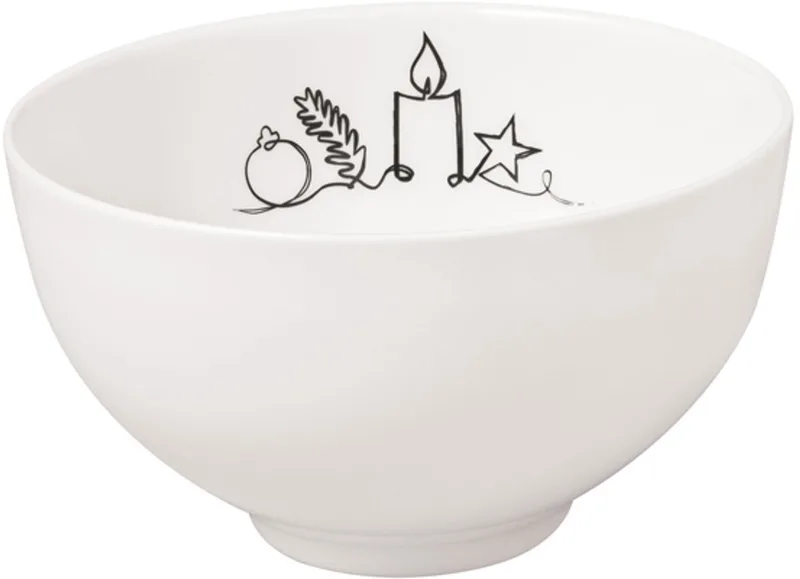 Bol XMAS Statement Lines ø 13,8 cm van Villeroy & Boch in Wit-gekleurd – productfoto
