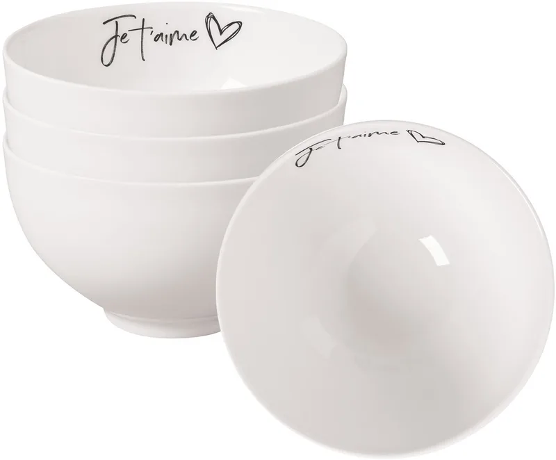 Bols Je t'aime Statement ø 13,8 cm Set van 4 von Villeroy & Boch in Wit-gekleurd – Produktfoto