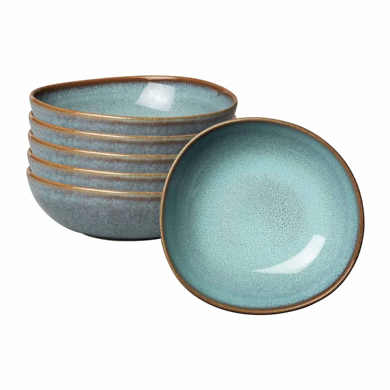 Bols Lave ø 17 cm Set van 6 by Villeroy & Boch in Turquoise – product photo