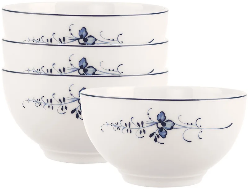 Bols Vieux Luxembourg ø 14 cm Set van 4 fra Villeroy & Boch i Wit-blauw – produktbillede