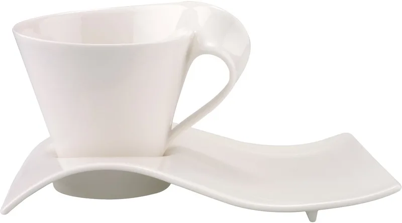 Café au lait Tasse mit Unterteller NewWave Caffè 260 ml de Villeroy & Boch en Wit-gekleurd – photo produit