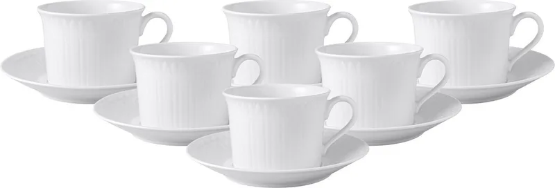 Cappuccino Tassen mit Untertassen Cellini 270 ml Set van 6 von Villeroy & Boch in Wit-gekleurd – Produktfoto
