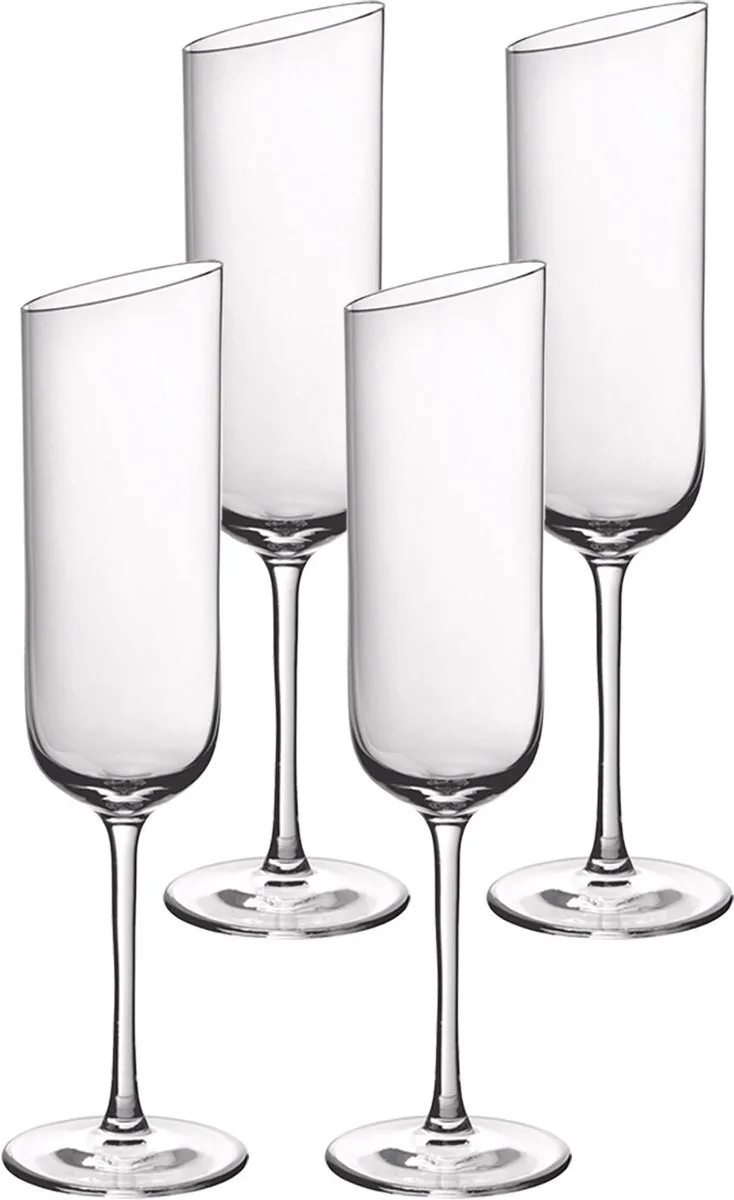 Champagneglazen - Flutes - NewMoon - 170 ml - 4 stuks by Villeroy & Boch in Transparent – product photo