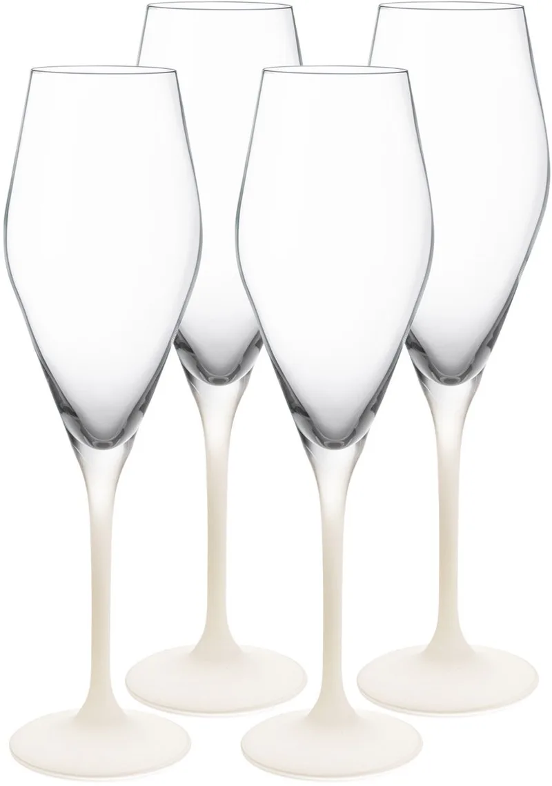 Champagnergläser Manufacture Rock 260 ml Set van 4 de Villeroy & Boch en Wit-transparant – photo produit