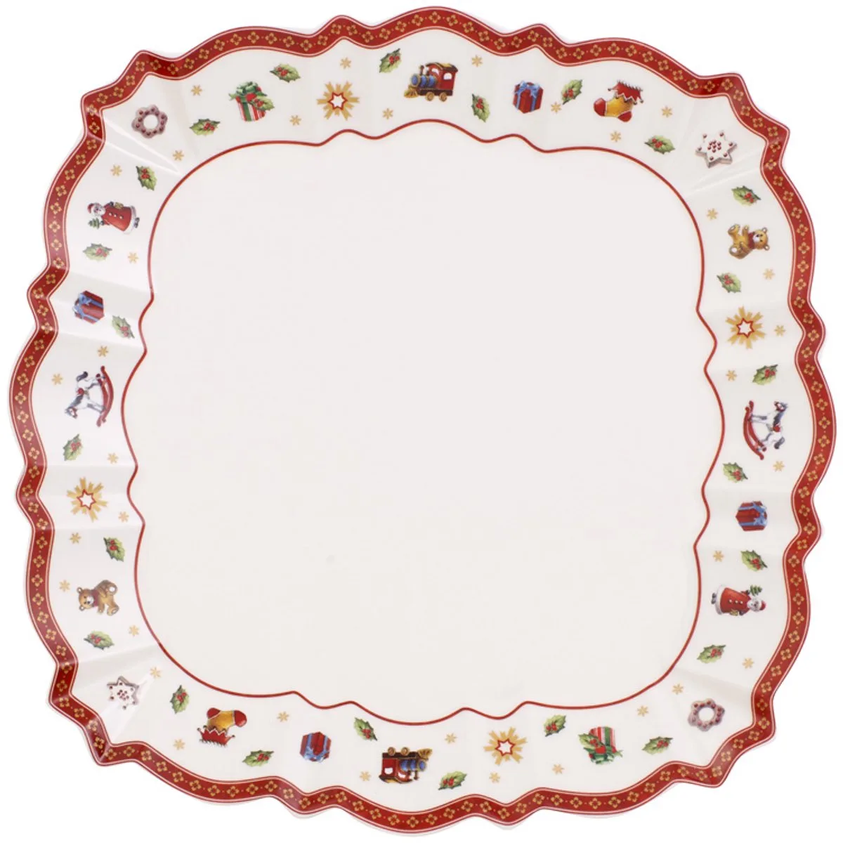 Christmas Toy's Delight Serveerbord - 26 x 26 cm - Kerst de Villeroy & Boch en Blanc – photo produit