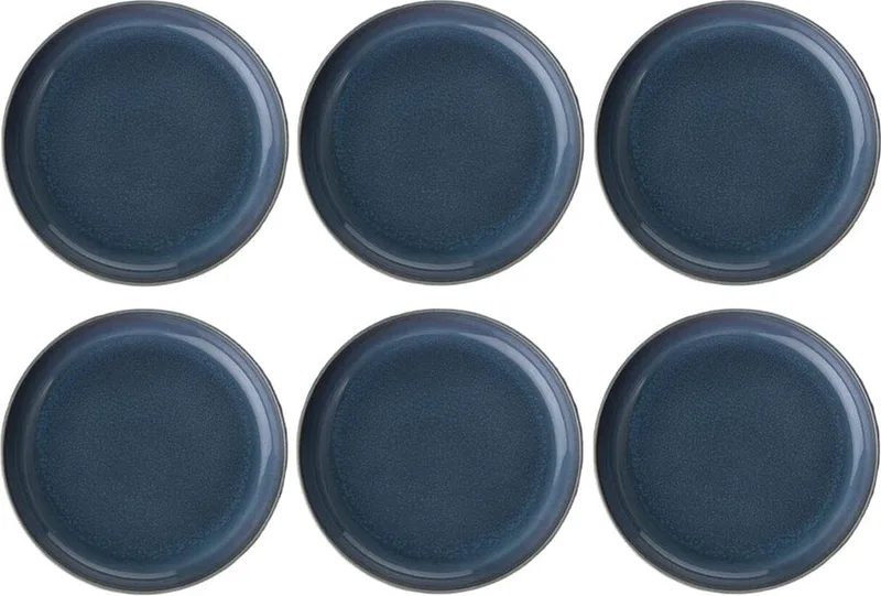 Crafted Denim Diepe borden 6 stuks 21,5cm by Villeroy & Boch in Blue – product photo