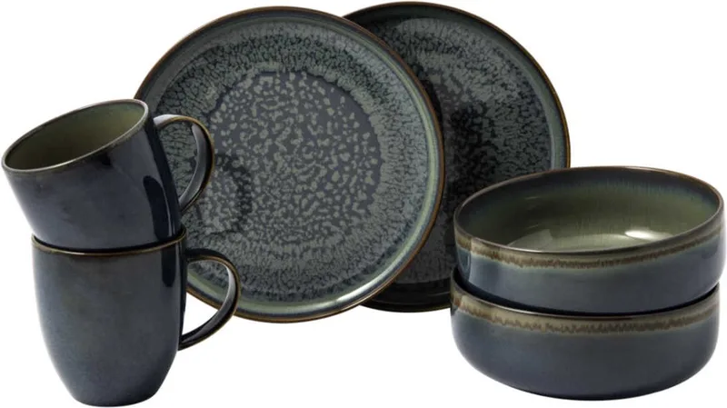 Crafted Serviesset - Breeze GrijsBlauw - 6-delig / 2 personen von Villeroy & Boch in Grün – Produktfoto
