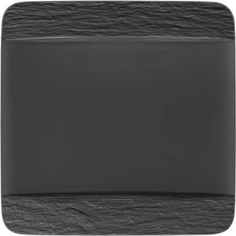 Dinerbord / Bord Manufacture Rock – 28 x 28 cm – Stijlvol en Duurzaam – Perfect voor Diner, Hoofdgerechten en Meer by Villeroy & Boch in Black – product photo