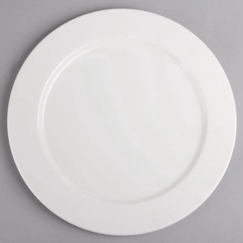 Easy - Dinerbord - Pizzabord - Serveerbord - 32 cm - Porselein - Set a 6 stuks de Villeroy & Boch en Blanc – photo produit