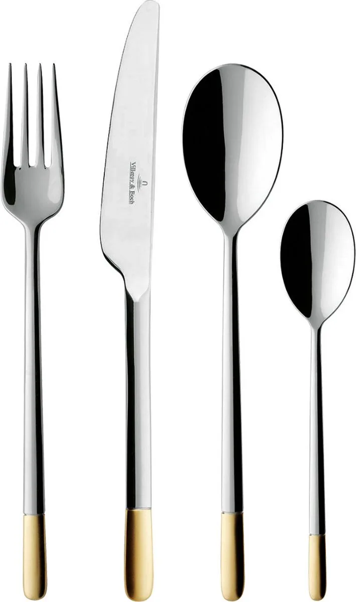 Ella gedeeltelijk verguld Bestekcassette - 24-dlg von Villeroy & Boch in Stainless steel, Gold – Produktfoto 1 von 3
