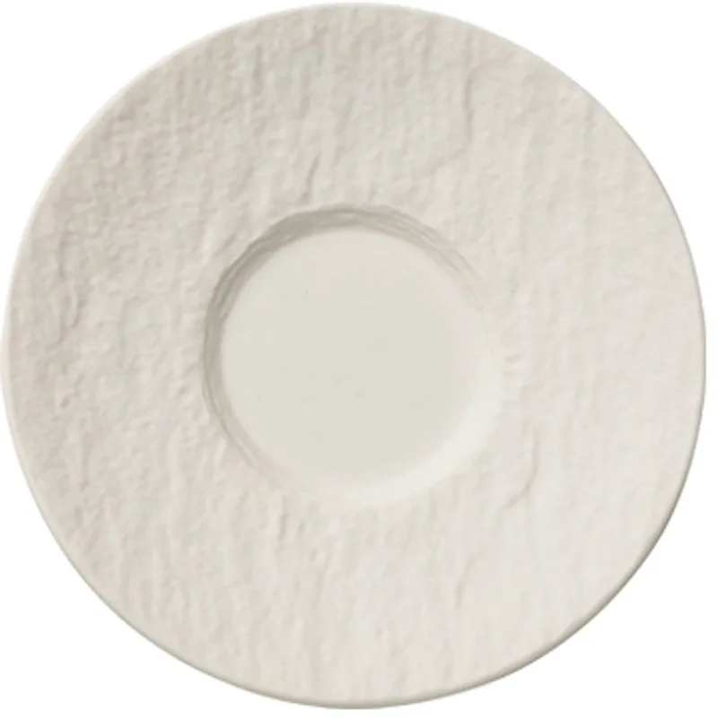 Espresso Schotel / Schaal Manufacture Rock – Ø 12 cm – Stijlvol en Duurzaam – Perfect voor Espresso, Koffie en Desserts fra Villeroy & Boch i Hvid – produktbillede
