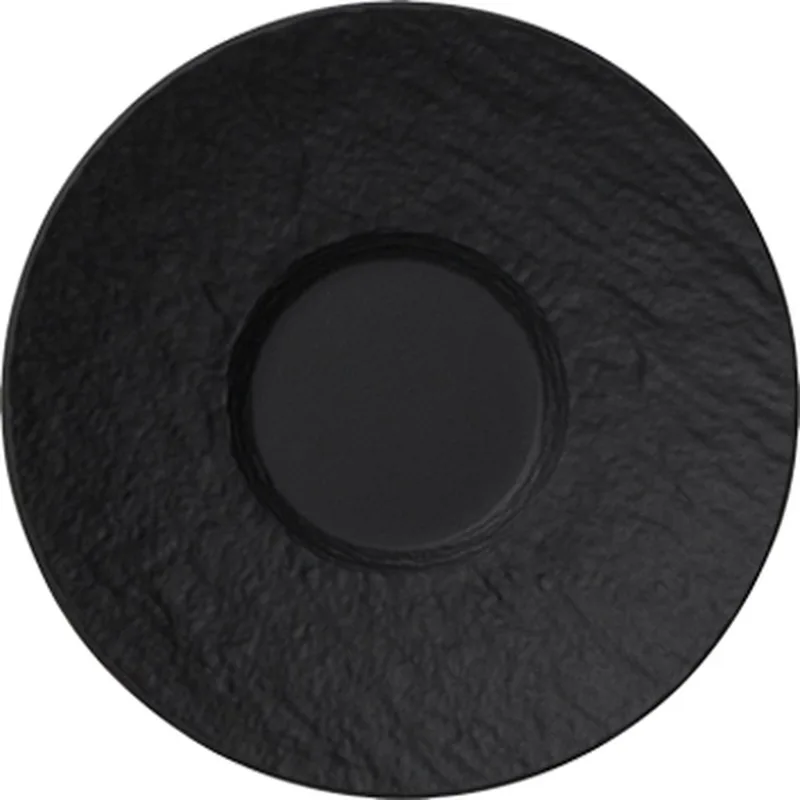 Espresso Schotel / Schaal Manufacture Rock – Ø 12 cm – Stijlvol en Duurzaam – Perfect voor Espresso, Koffie en Desserts de Villeroy & Boch en Noir – photo produit