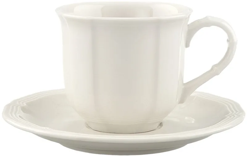 Espressokop en -schotel Manoir - 80 ml by Villeroy & Boch in White – product photo