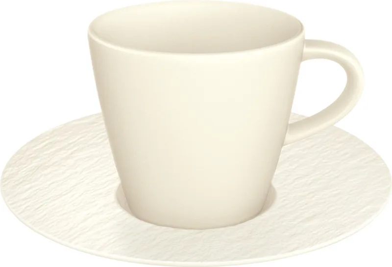 Espressokopje en Schotel / Mokkakopje en Schotel Manufacture Rock – 60 ml – Stijlvol en Duurzaam – Perfect voor Espresso en Koffie van Villeroy & Boch in Wit – productfoto