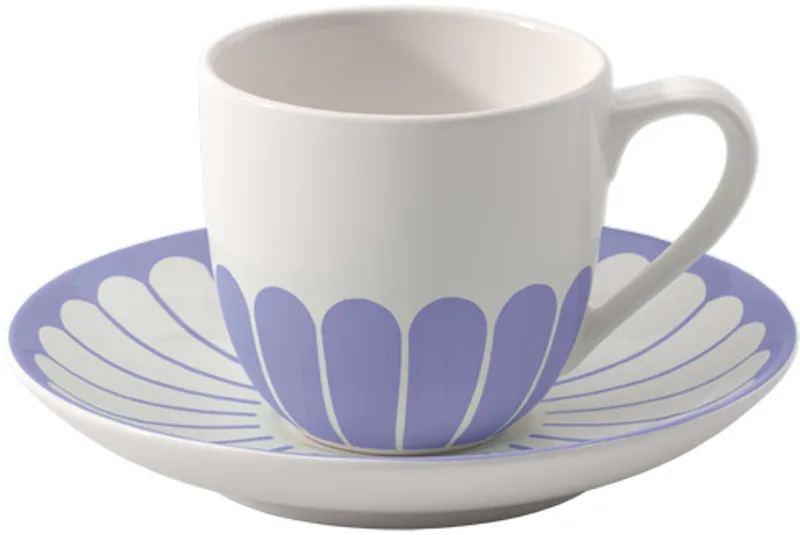 Espressotasse mit Untertasse Fleur Couleur 70 ml fra Villeroy & Boch i Blå – produktbillede