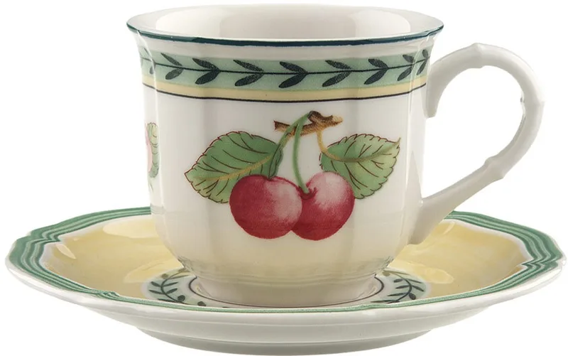 Espressotasse mit Untertasse French Garden Fleurence 80 ml von Villeroy & Boch in Mehrfarbig – Produktfoto