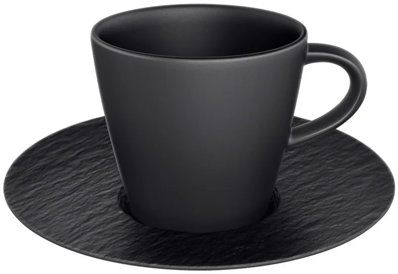Espressotasse mit Untertasse Manufacture Rock Glow 60 ml by Villeroy & Boch in Zwart-gekleurd – product photo