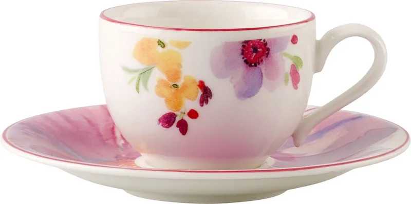 Espressotasse mit Untertasse Mariefleur Basic 80 ml van Villeroy & Boch in Gekleurd – productfoto