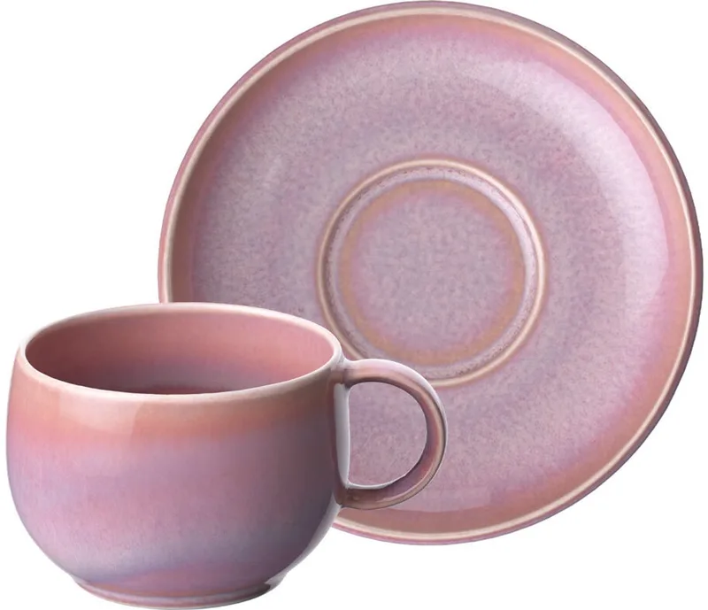 Espressotasse mit Untertasse Perlemor Coral 60 ml de Villeroy & Boch en Roze-roze – photo produit