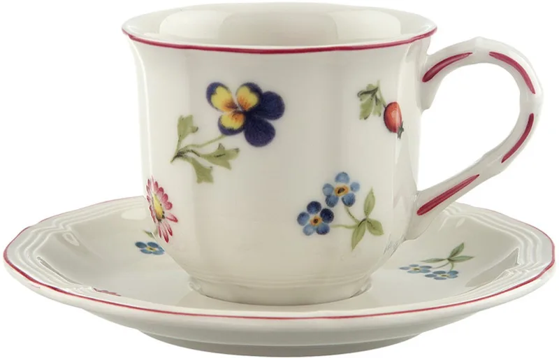 Espressotasse mit Untertasse Petite Fleur 80 ml by Villeroy & Boch in Gekleurd – product photo